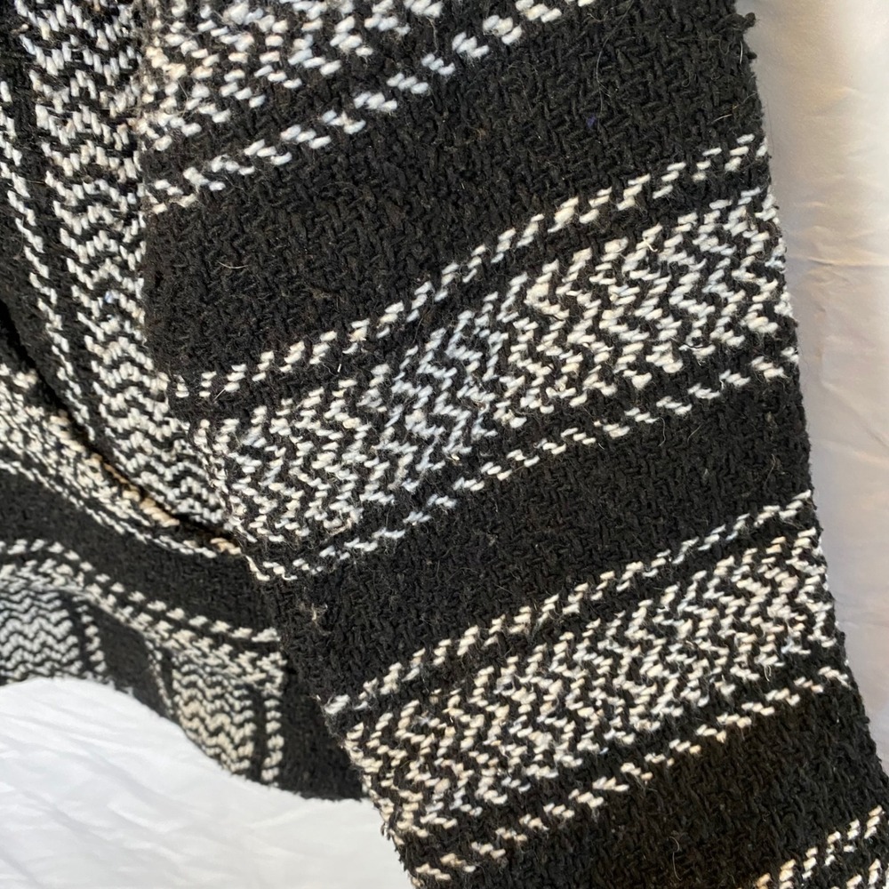 Baja Joe Mexican Baja Poncho‎ Hoodie Size Small Pullover Surfer Hippie Drug Rug - Picture 4 of 12